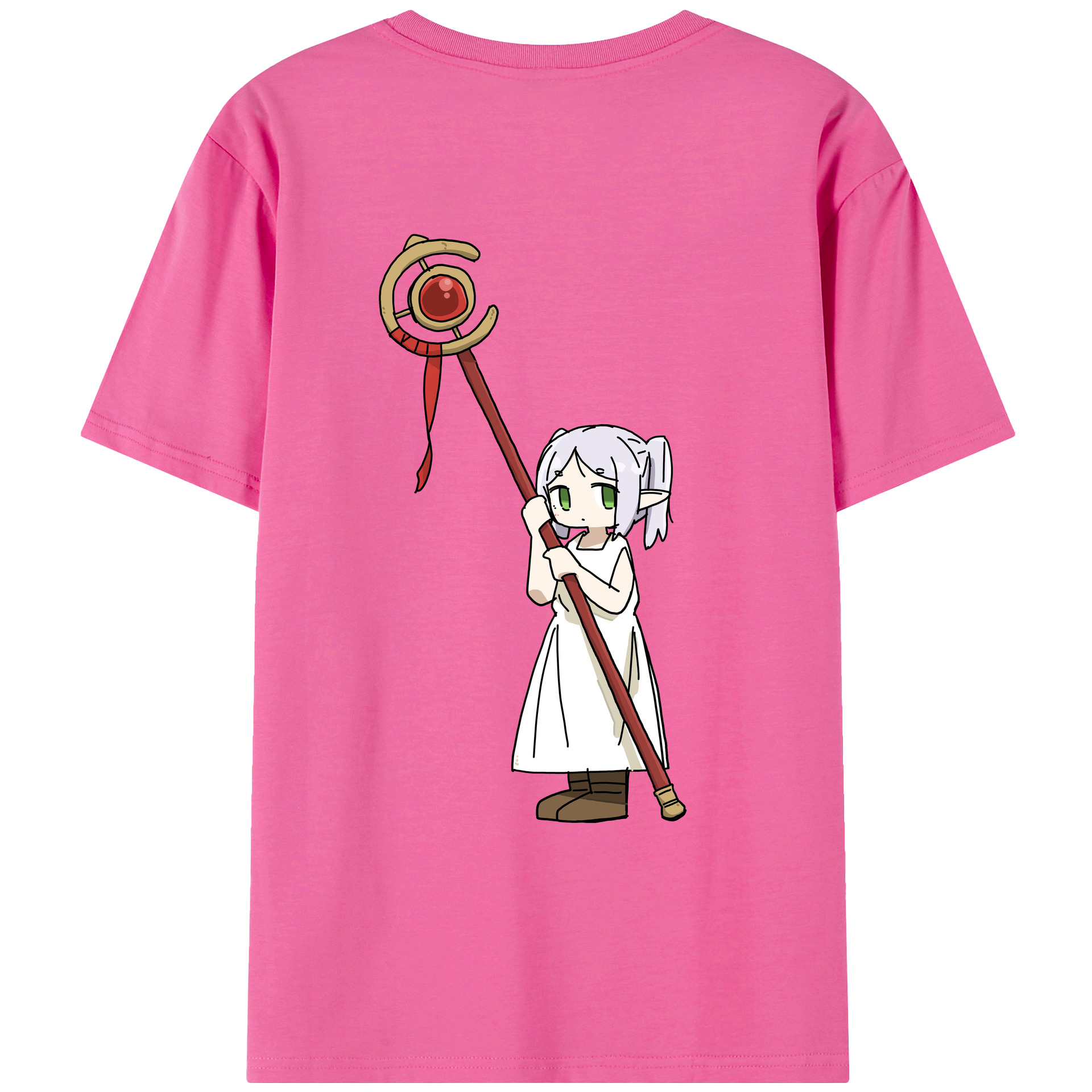 （画像用） 葬送のフリーレン Frieren レディース半袖Tシャツ(バックプリント)